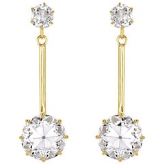 Pendientes colgantes Mark Broumand de 10,35 quilates con diamantes europeos antiguos y de minas antiguas
