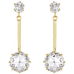 Mark Broumand 10.35 Carat Old European & Old Mine Diamond Estate Dangle Earrings