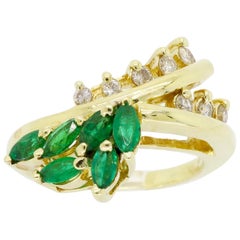 Vintage Le Vian Diamond and Emerald Ring