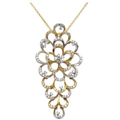 Qayten 18K pendant white and yellow gold 12.61 g and diamonds 1.38 ct