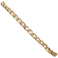 Antique French Yellow and Rose Gold Curb Bracelet