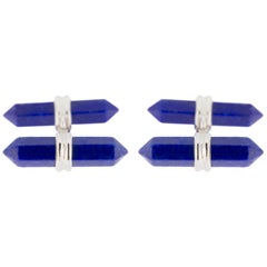 Jona Lapis Lazuli Prism Bar Sterling Silver Cufflinks