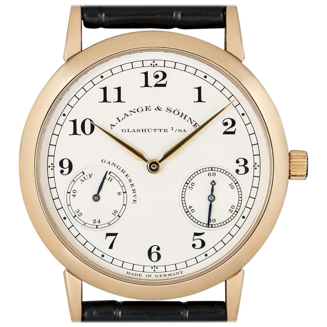 A.Lange & Sohne 1815 Up and Down Rose Gold Silver Dial 221.032 Manual Wind Watch