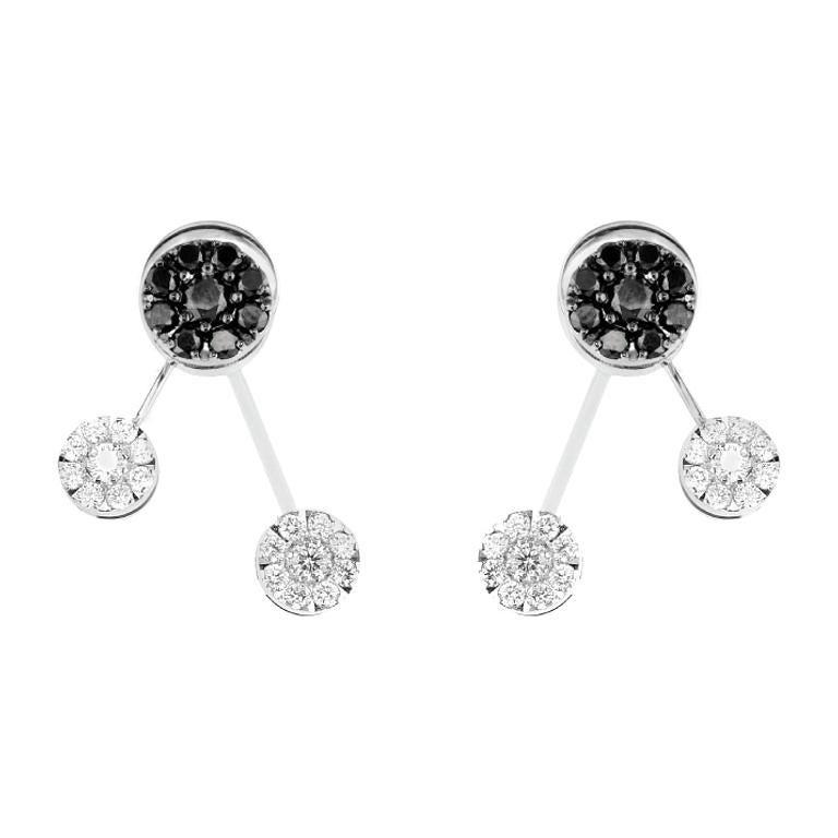 Alessa Equilibrium Earrings 18 Karat White Gold Clique Collection For Sale