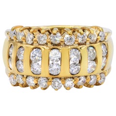 Yellow Gold Fashion Diamond Ring Featuring 1.30 Carat of Diamonds