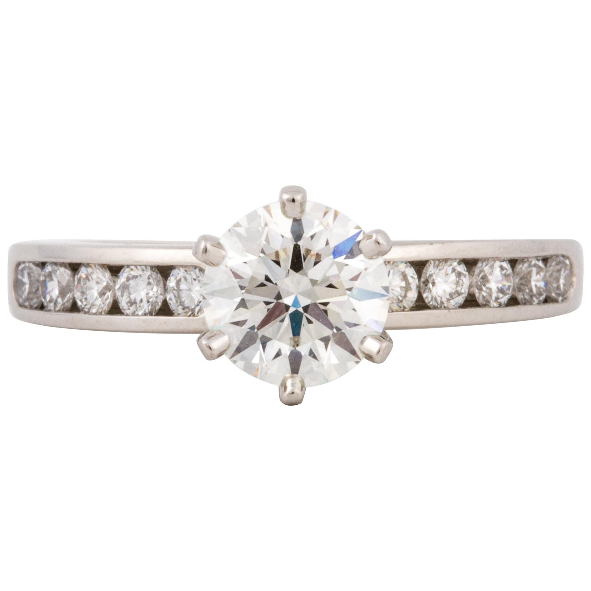 Tiffany & Co. Platinum Diamond Solitaire Engagement Ring
