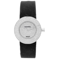 Chanel La Ronde White Gold Pave Diamond Ladies Watch