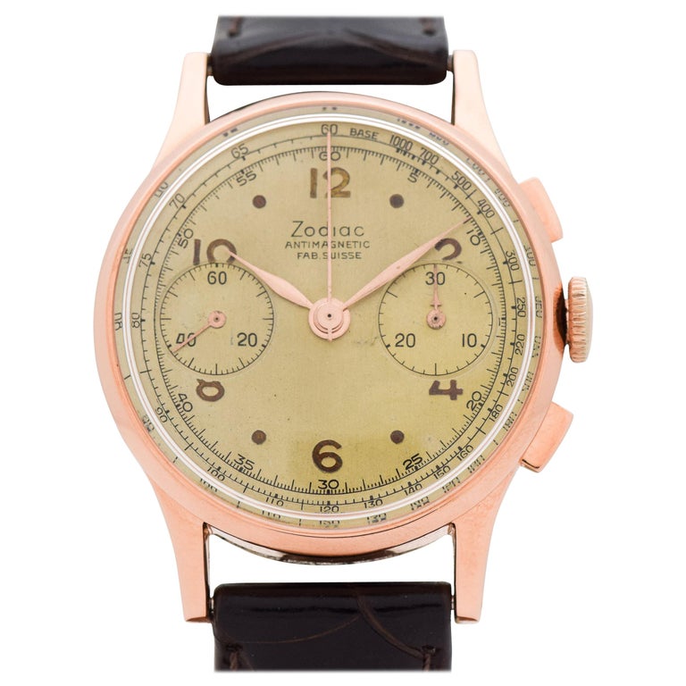 Vintage Zodiac Chronograph Watch, 1950s at 1stDibs zodiac chronograph
