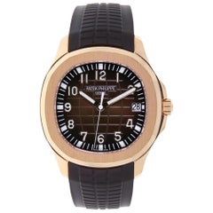 Patek Philippe Aquanaut Rose Gold Chocolate Rubber Strap 5167R-001