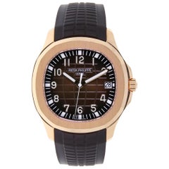 Patek Philippe Aquanaut Rose Gold Chocolate Rubber Strap 5167R-001