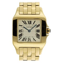 Cartier 2702 Santos Demoiselle W25062X9 18 Karat Gold Medium Quartz Ladies