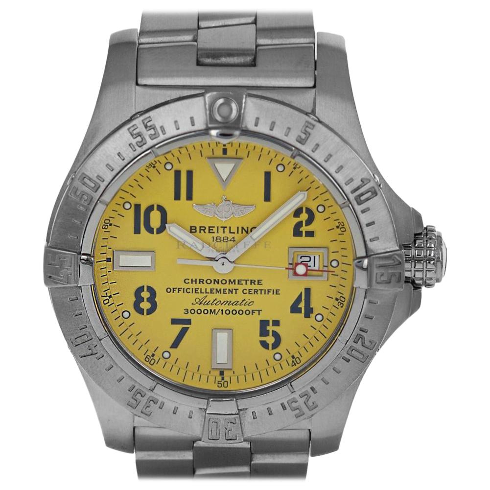 Breitling A17330 Avenger Seawolf Yellow A1733010/I513 Automatic Box and  Papers