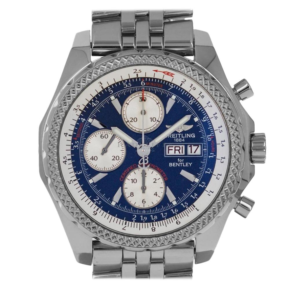 Breitling A13362 Bentley GT Blue Stick Dial Steel Swiss Automatic Chronograph