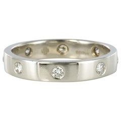 Modern 0.24 Carat Diamond Platinum Band Wedding Ring