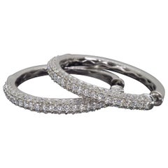 2 Carat Diamond Hoop Earrings