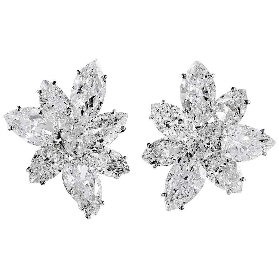 Diamond, Antique and Vintage Earrings - 19,135 For Sale at 1stdibs