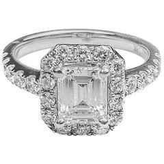 Emerald Cut Diamond White Gold Ring