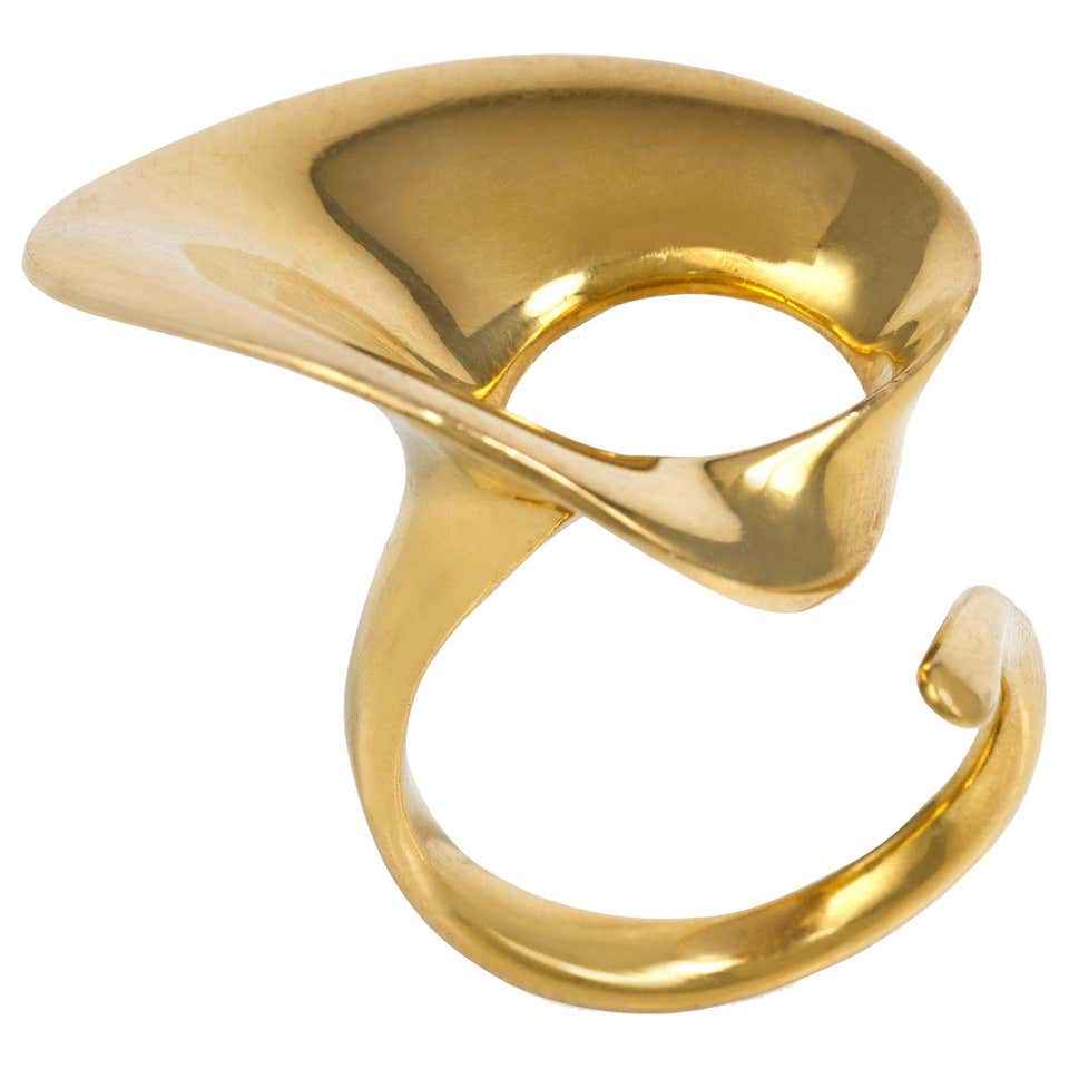 1960s Vivianna Torun for Georg Jensen Gold Mobius Design Ring at ...