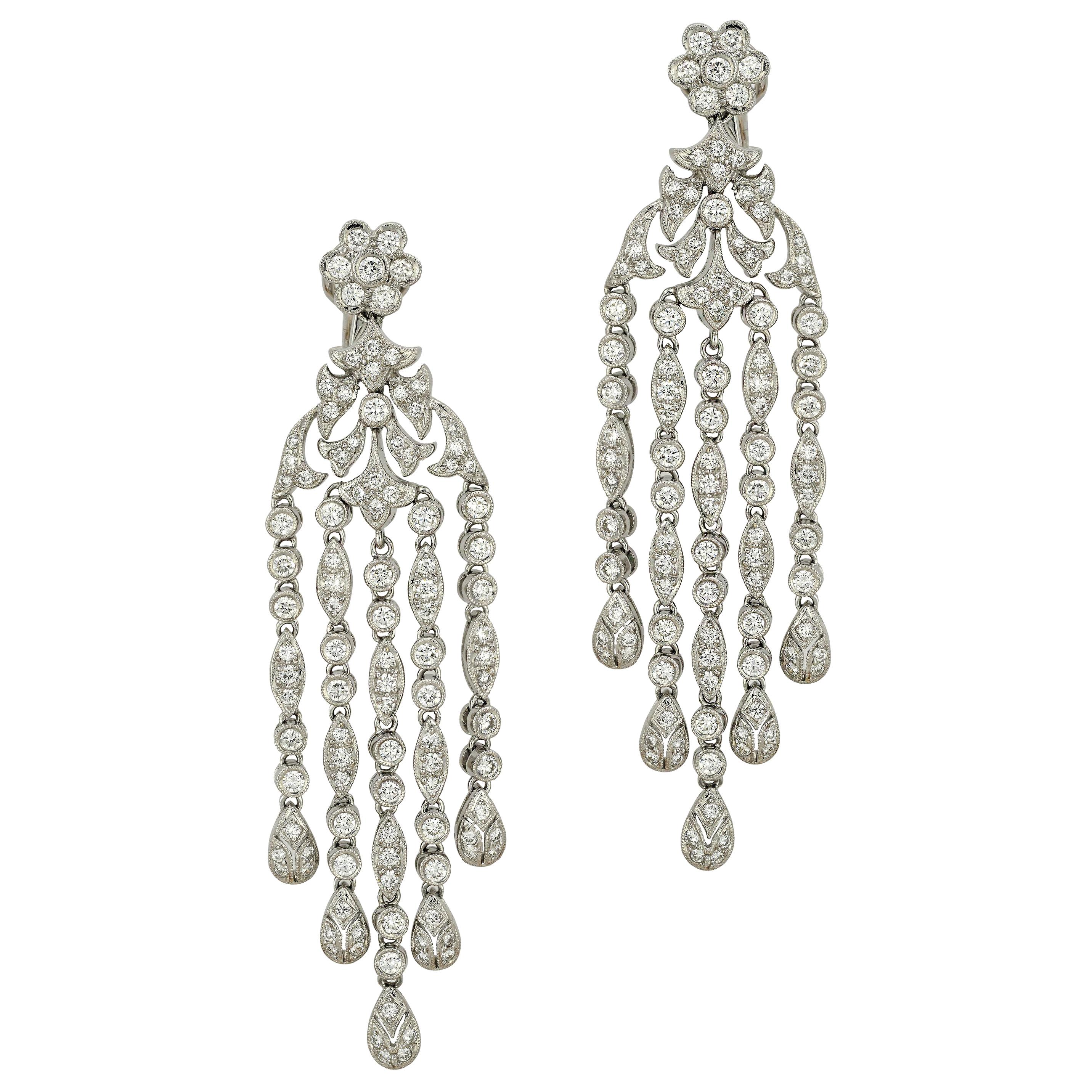 5 Carat Diamond Chandelier Earrings