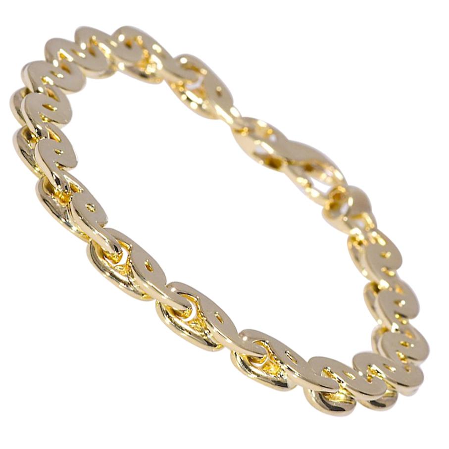Fancy Italian "S" Link Yellow Gold Bracelet 18 Karat 56.1 Grams