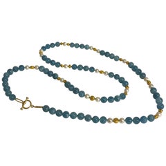 Altfield Collier en aigue-marine, perles et or