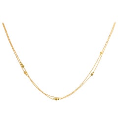 Sweet Pea Bits and Bobs 18k Yellow Gold Double Strand Chain Necklace