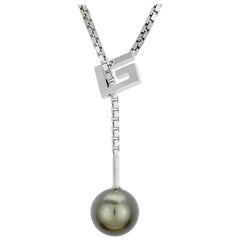 Retro Gucci Tahitian Pearl Lariat Necklace