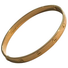 Cartier Love Bracelet Bangle Aldo Cipullo Or jaune 18 carats comme neuf des années 1970