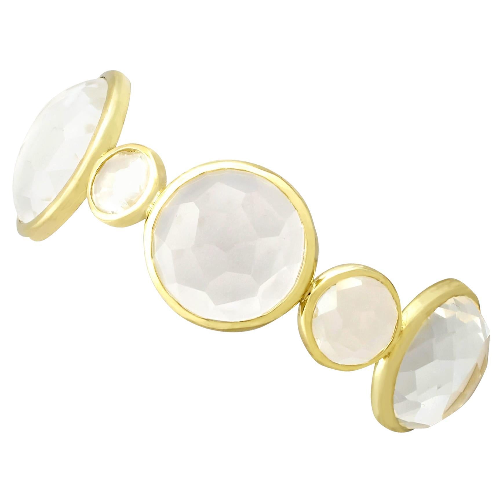 Bracelet jonc en cristal de roche et or jaune d'Ippolita