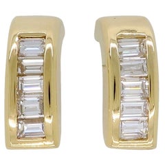 Baguette Cut Diamond Earrings