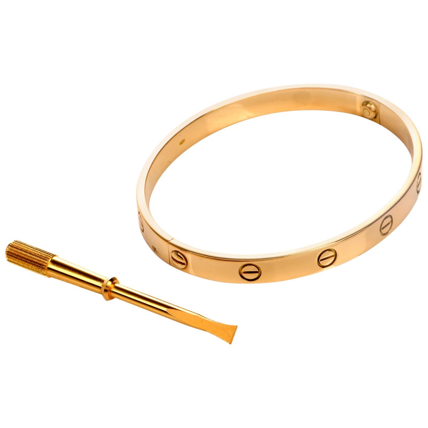 18 Karat Yellow Gold Bangle Bracelet 
