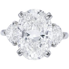 GIA-zertifizierter 7,01 Karat I-VS2 ovaler Diamantring