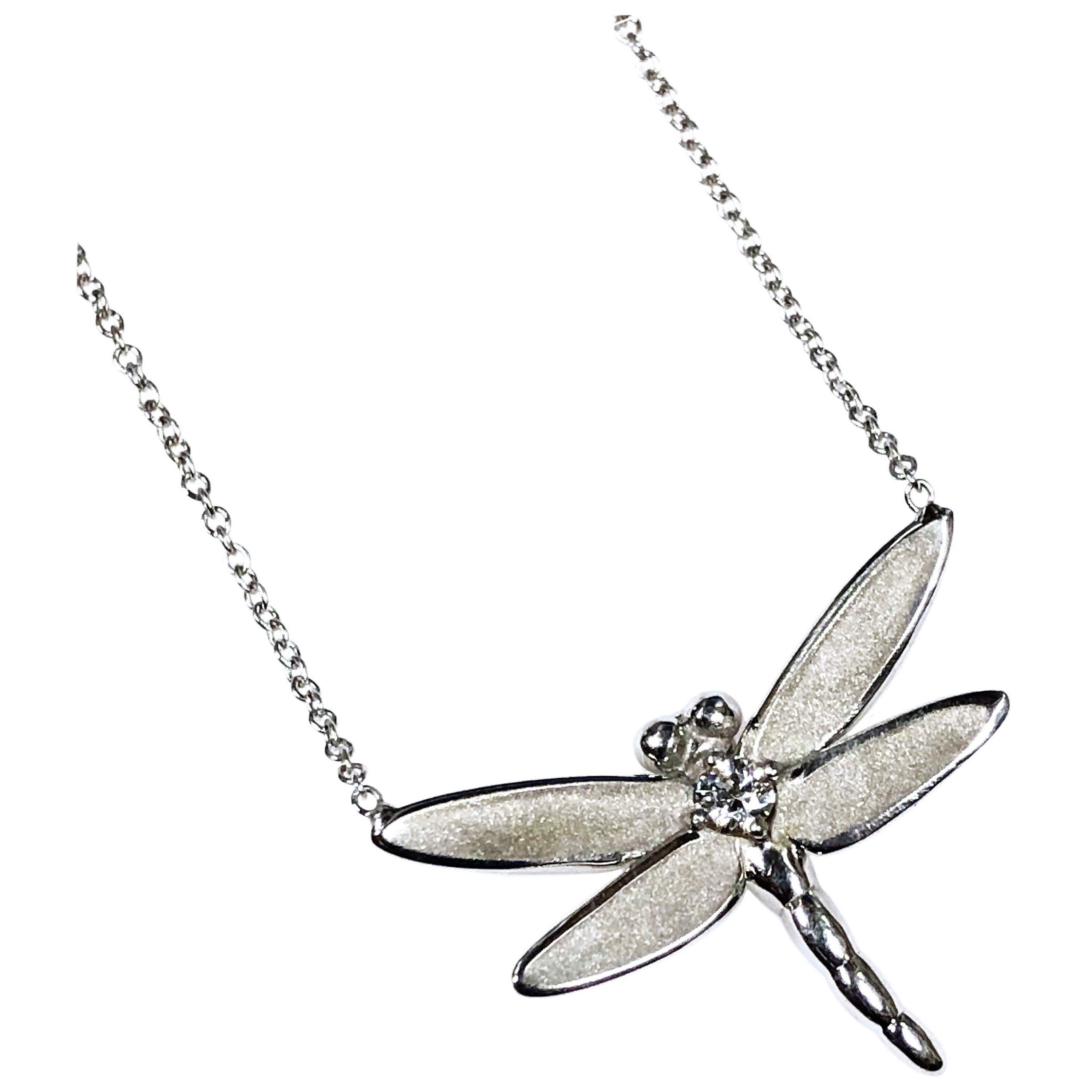 Tiffany & Co. White Gold and Diamond Butterfly Pendant Necklace