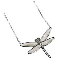 Tiffany & Co. White Gold and Diamond Butterfly Pendant Necklace