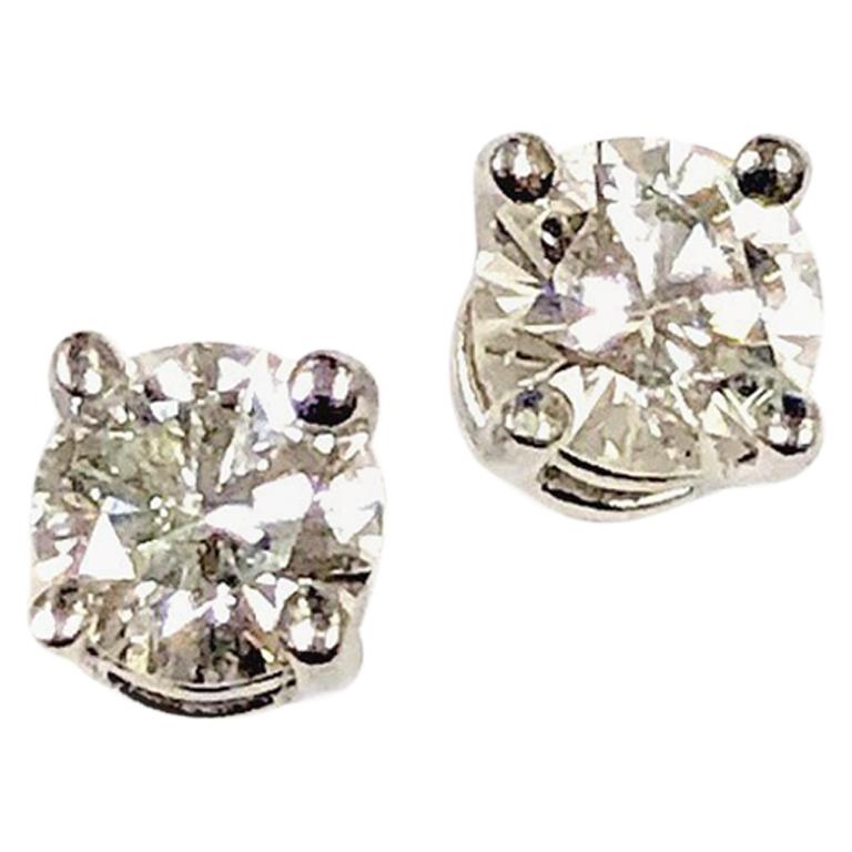 Tiffany & Co. Platinum Set Diamond Stud Earrings