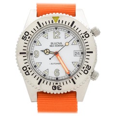 Montre vintage Bulova Sea Hunter Diver en acier inoxydable, années 1970