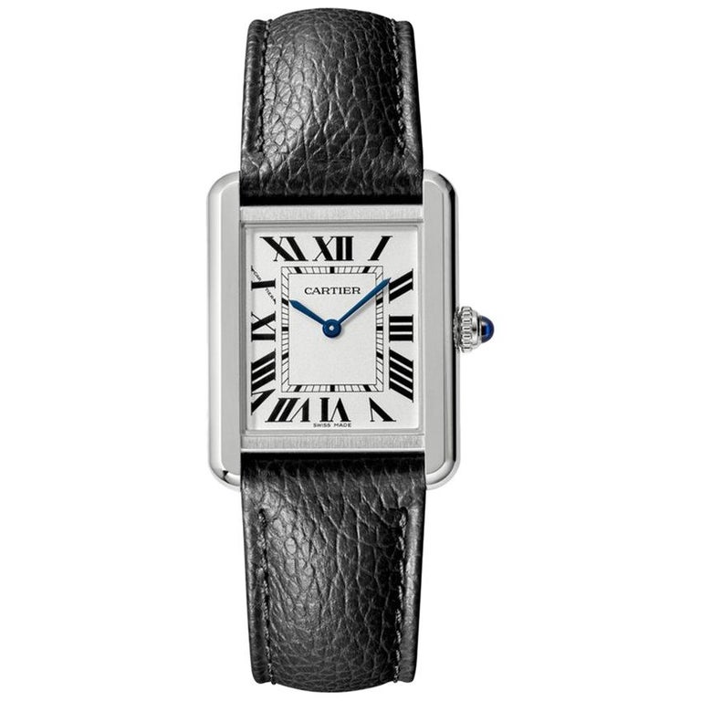 Cartier Tank Solo Watch Small Model Steel Leather 1