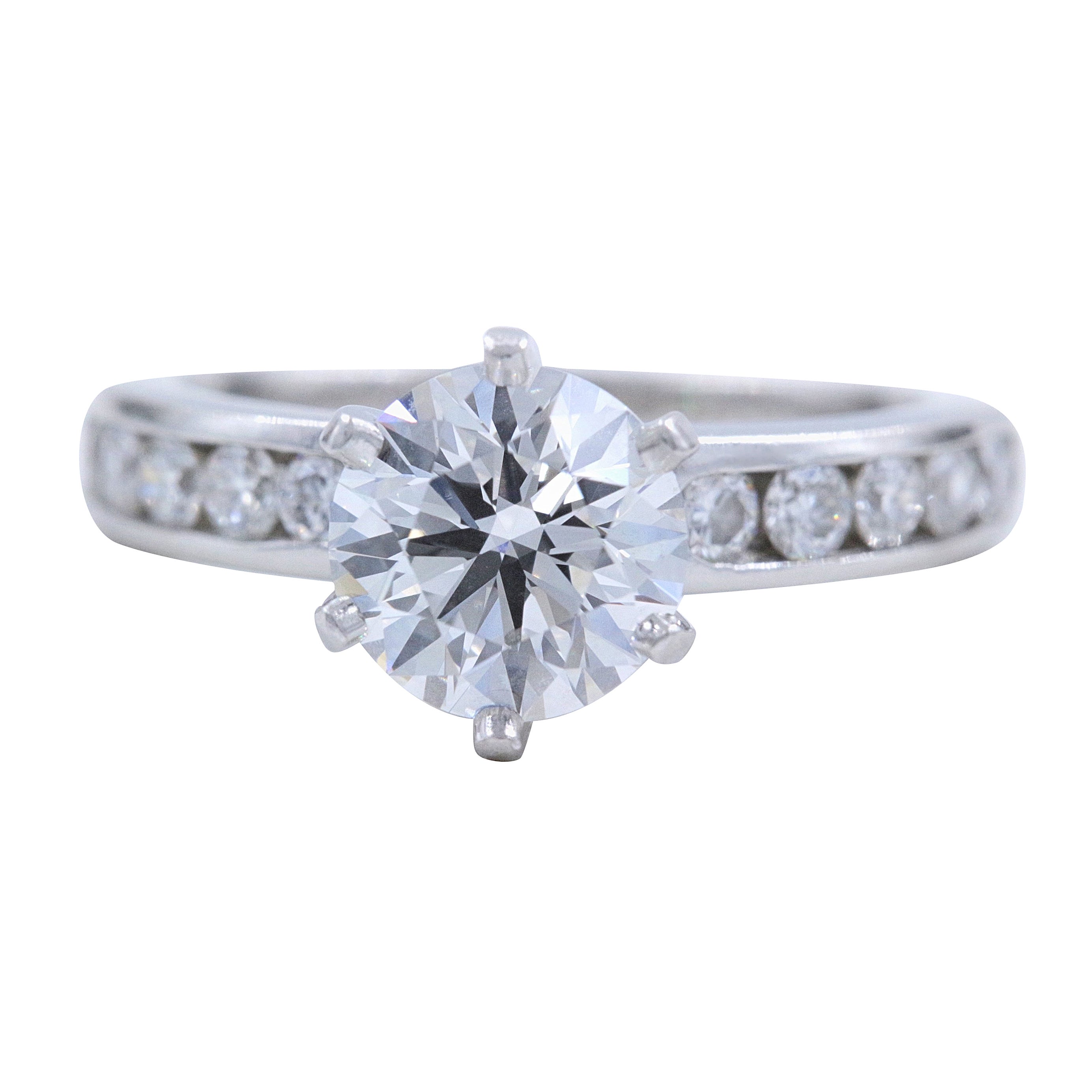 Tiffany and Co. Platinum Diamond Solitaire Ring GIA Certified For Sale