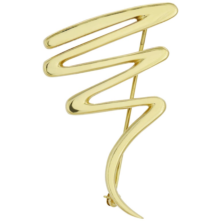 Tiffany and Co. Paloma Picasso Squiggle Pin at 1stDibs