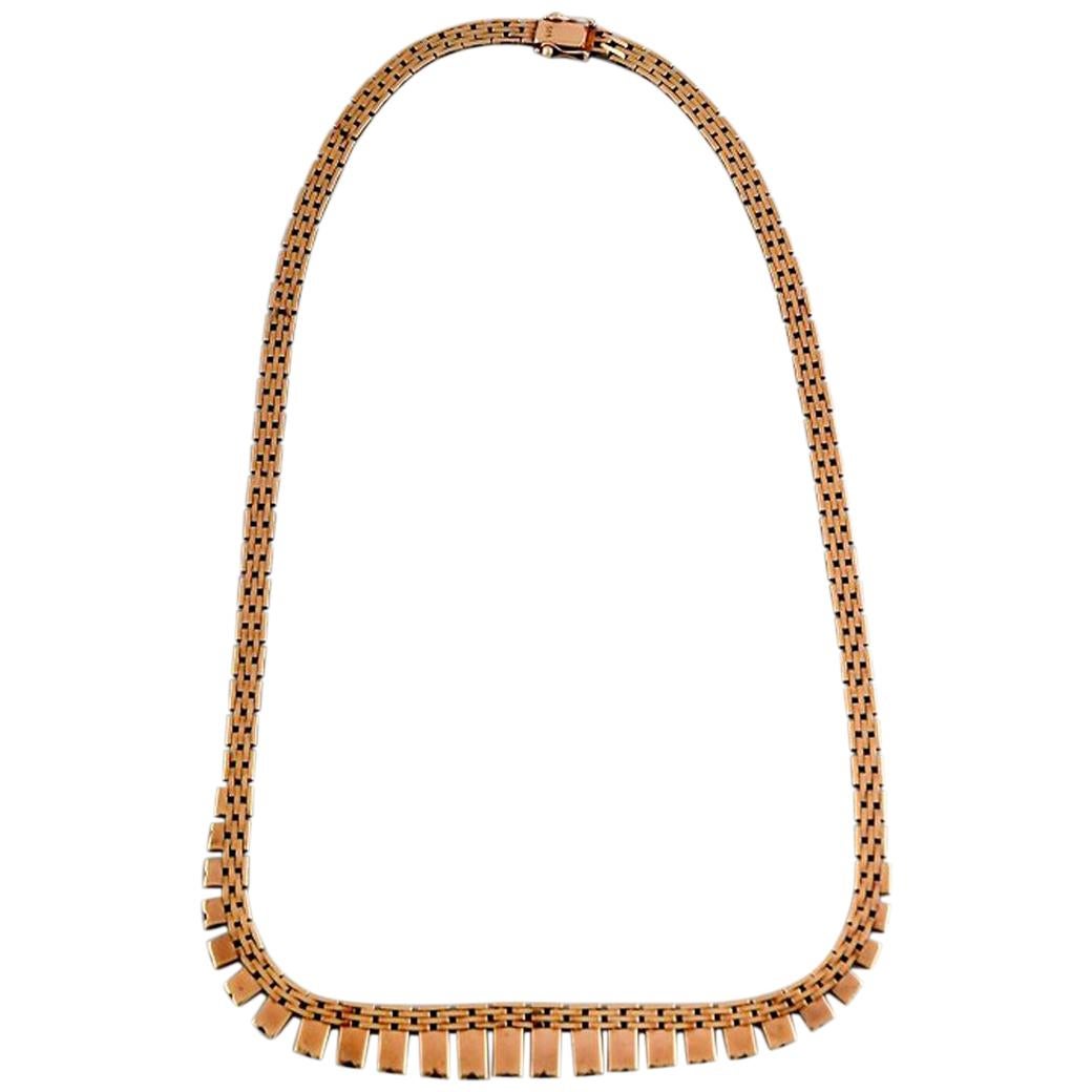 Vintage Necklace of 14 Karat Gold, 1960s-1970s