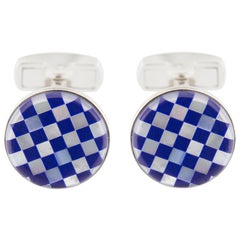 Jona Lapis Lazuli Mother of Pearl Sterling Silver Cufflinks