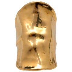 Vintage Gold Shield Ring