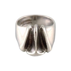 Silver Ring from Lapponia, Finland, Vintage Modernist Ring in Sterling Silver