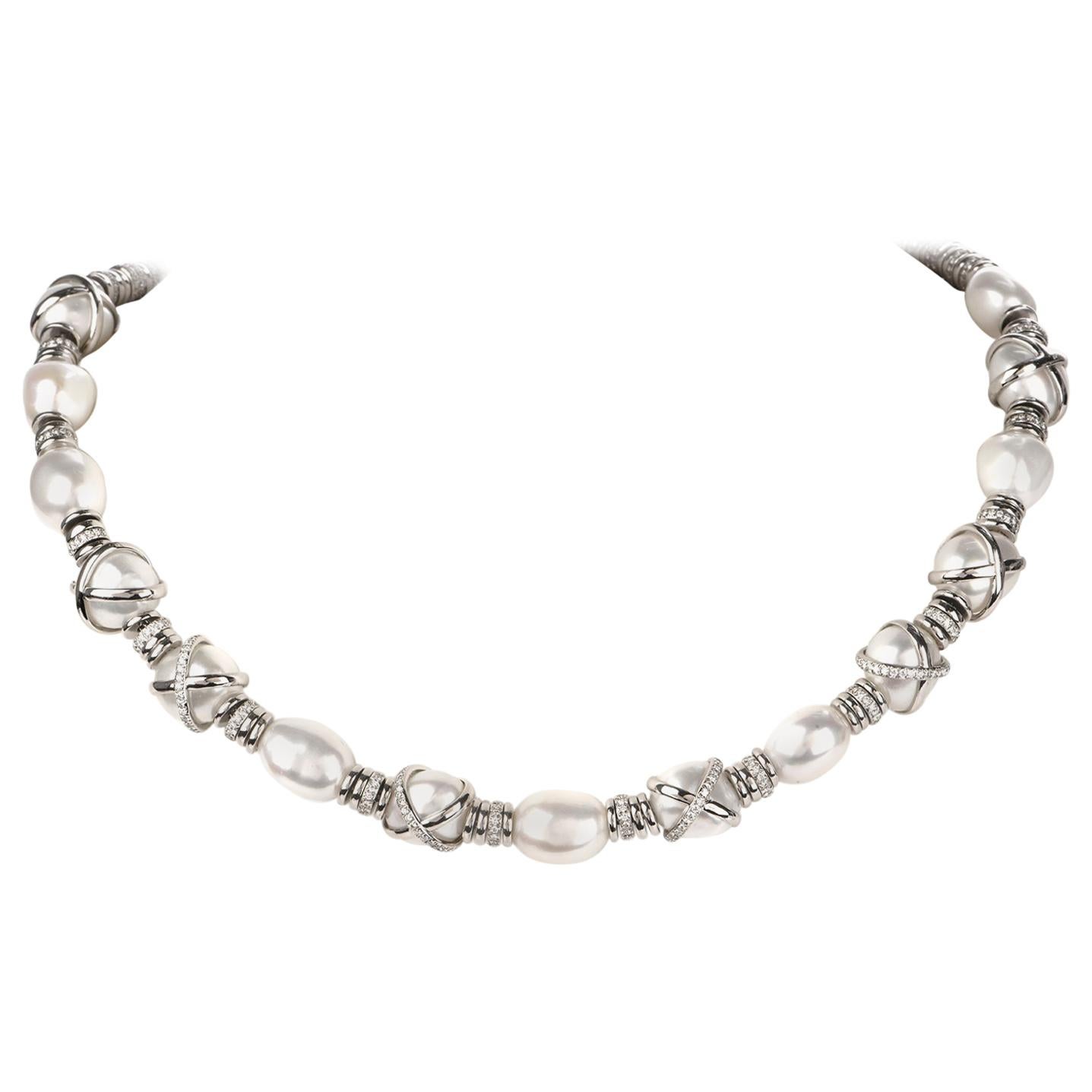 Fred Paris Heavy Platinum Pearl Diamond 