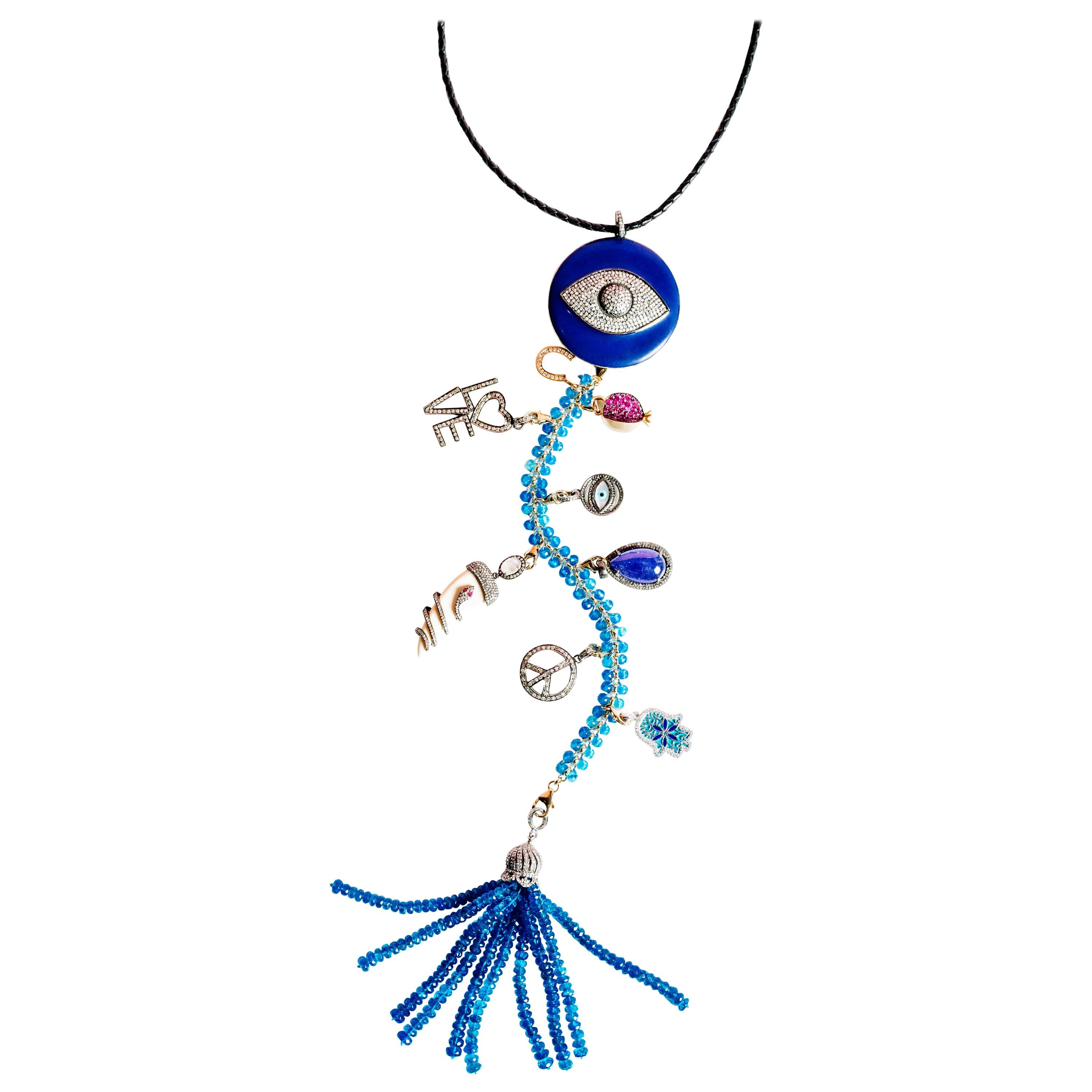 Clarissa Bronfman 'Blue Is the Warmest Color' Symbol Tree Necklace