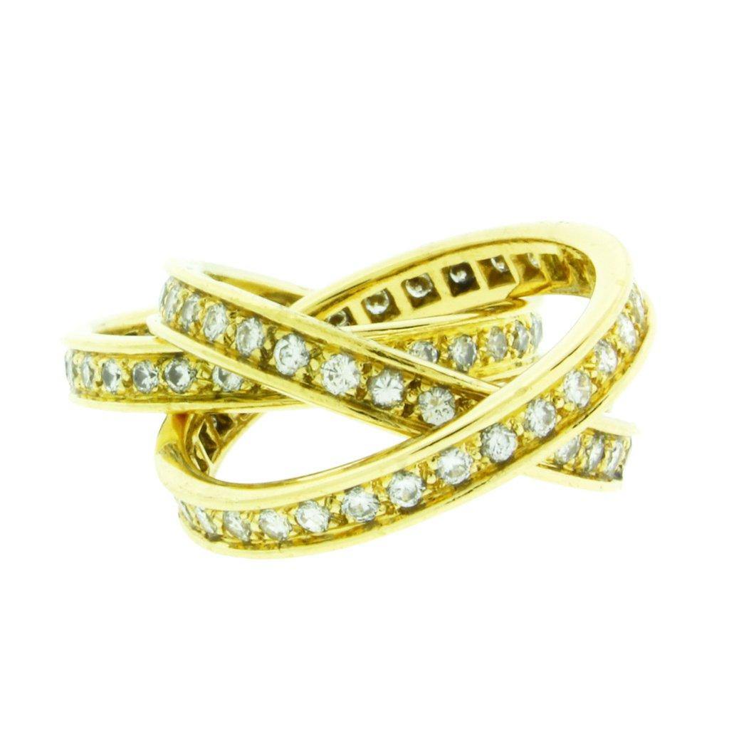 Cartier Women's VS - G Diamond Trinity Ring in 18 Karat Yellow Gold