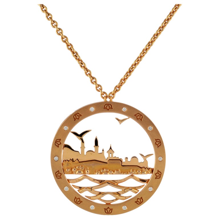 18 Karat Rose Gold Bosphorus Necklace For Sale at 1stdibs