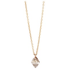 Cognac Diamond Drop Necklace in Yellow Gold by Allison Bryan