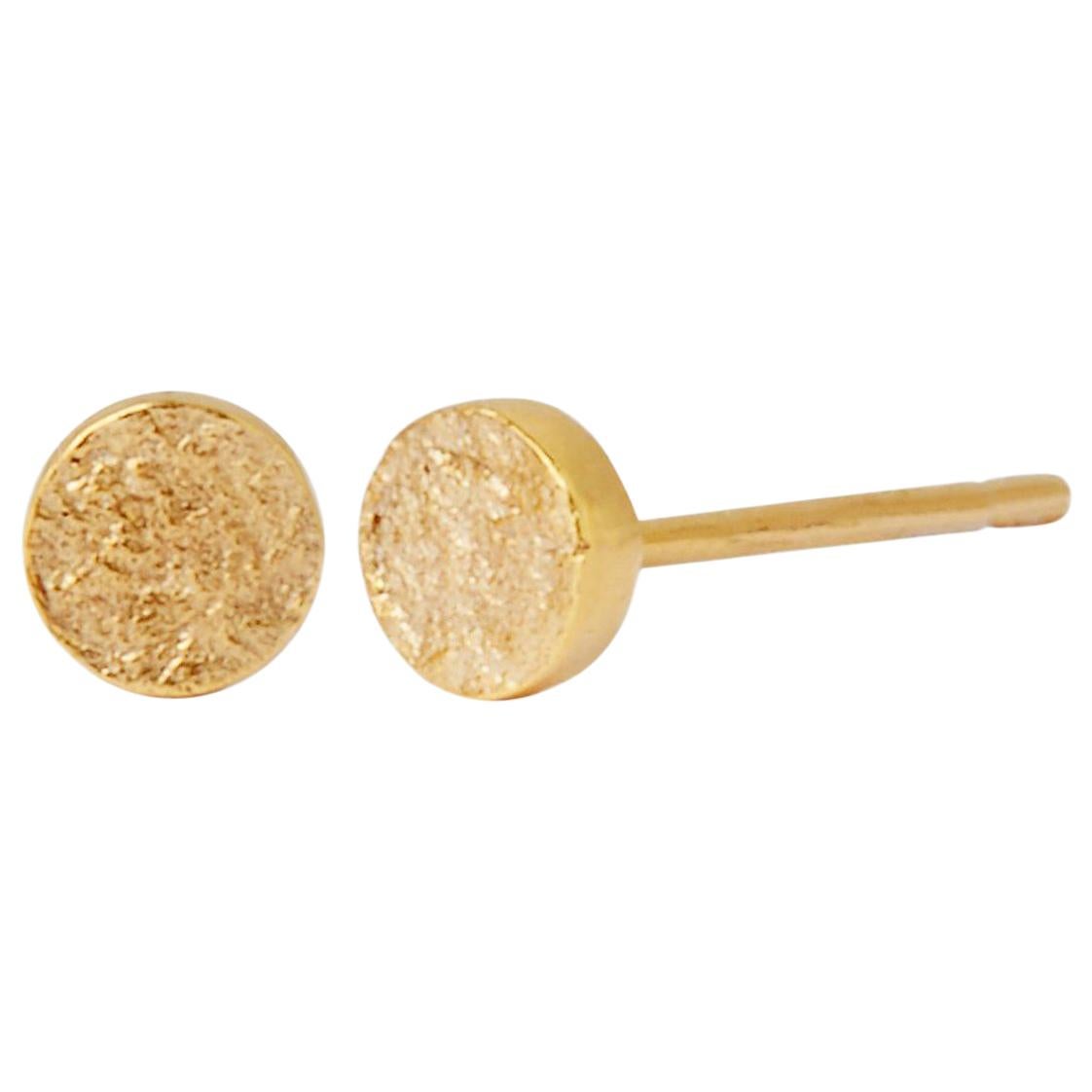 Textured Gold Stud Earrings by Allison Bryan