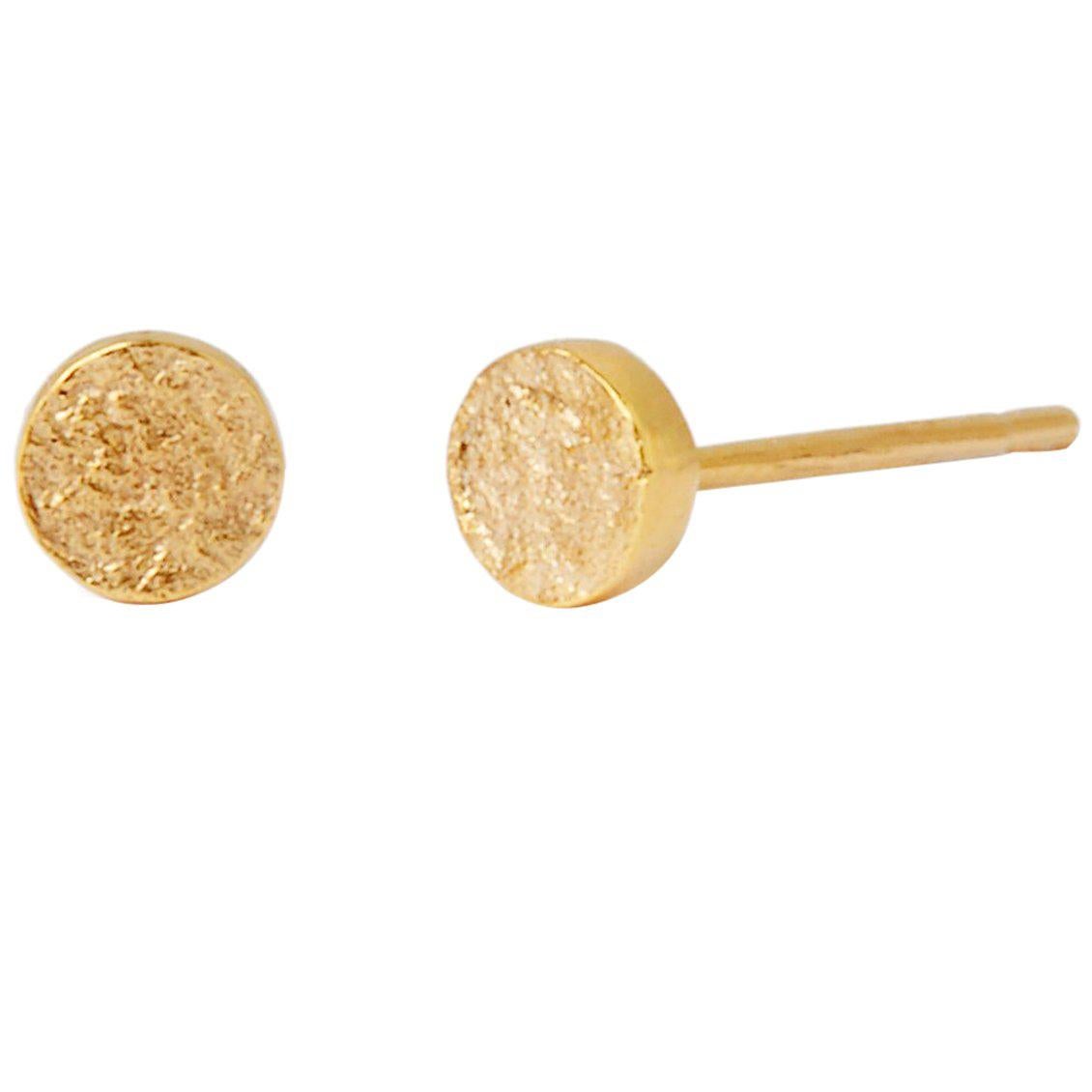 Paper Stud Earrings in 18 Karat Yellow Gold by Allison Bryan